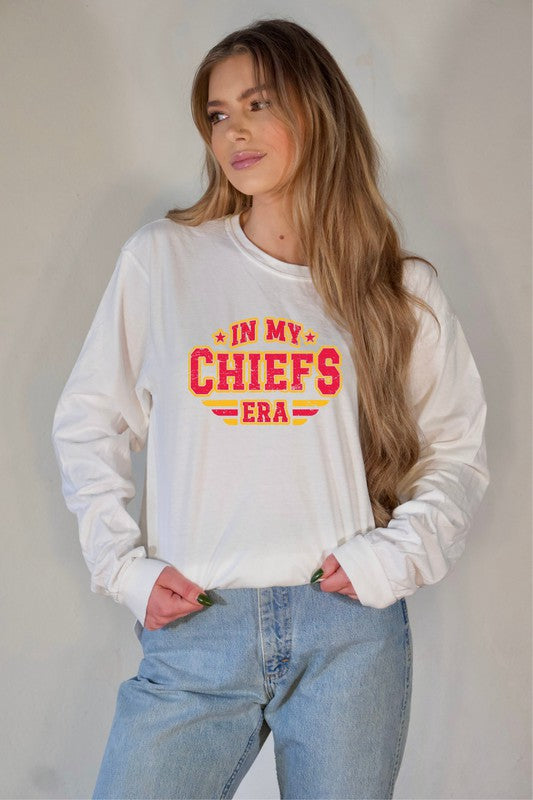 In My Chiefs Era Graphic Long Sleeve Tee – Made By Mary Kate Personalized  Boutique