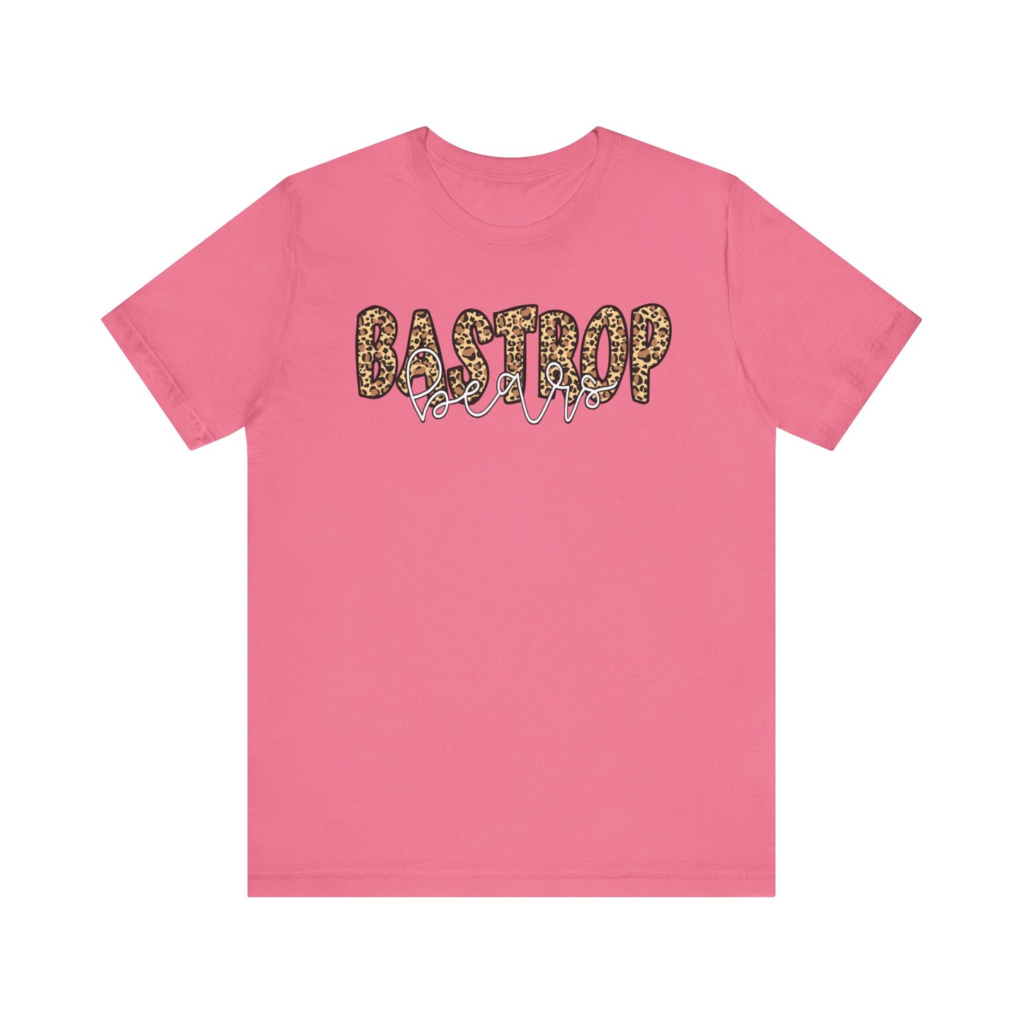 Bastrop Cheetah Font Adult Tshirt