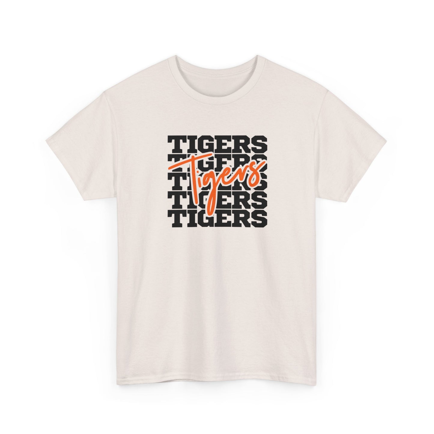 Tigers Stacked Adult Tshirt