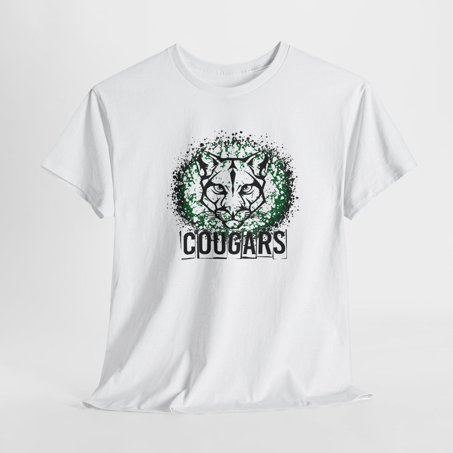 Cougars Splatter Adult Tshirt