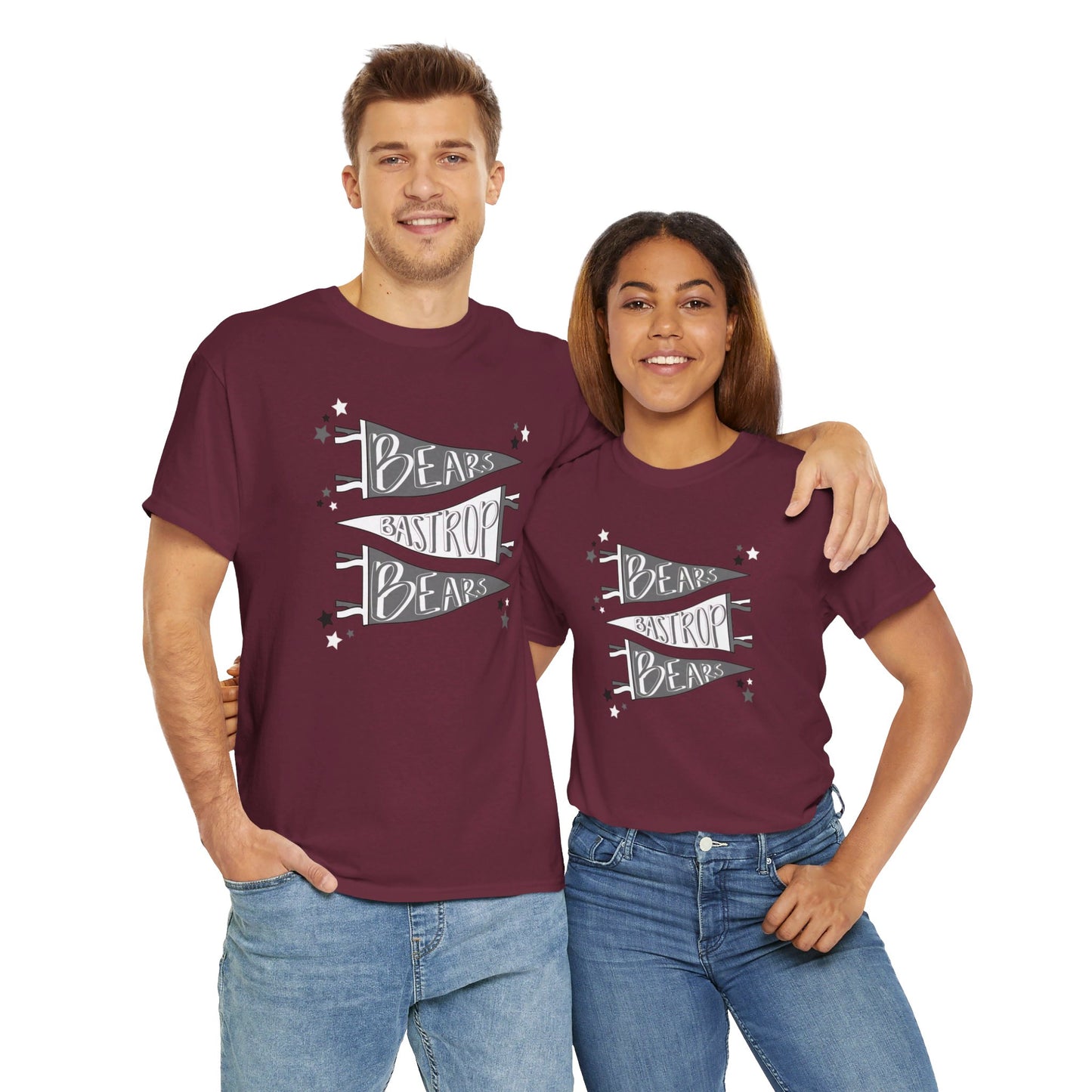 Bastrop Bears Banner Adult Tshirt