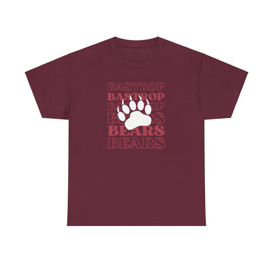 Bastrop Bear Paw Adult Tshirt