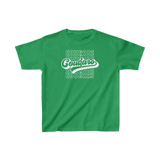 Cougars Retro Green Youth Top