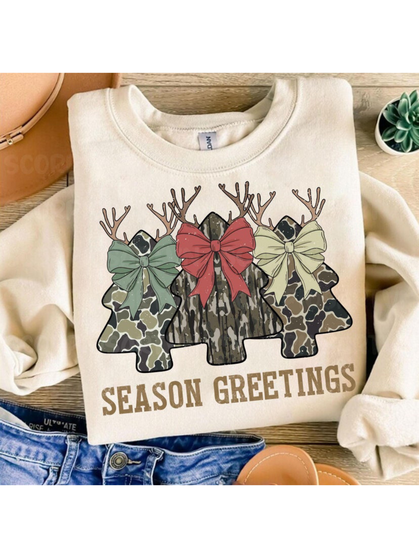 Seasons Greetings Camo Christmas