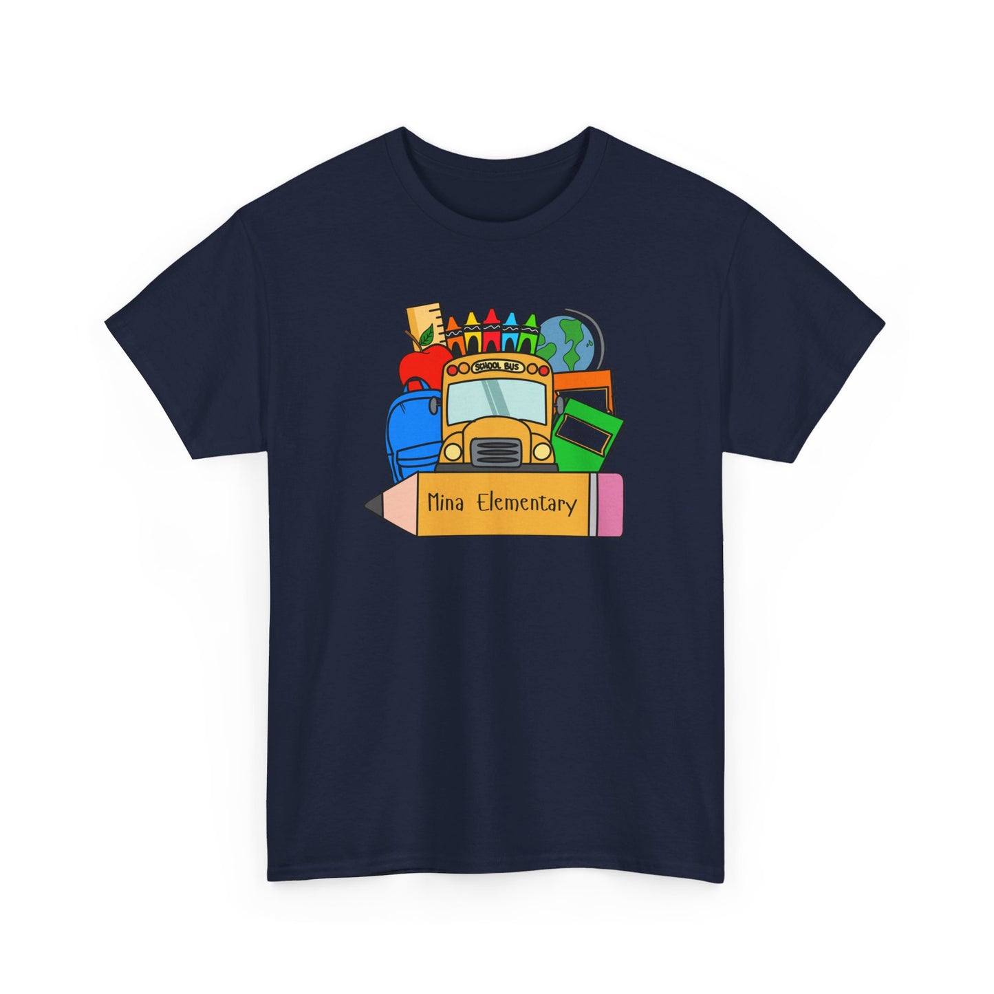 Mina Elementary Bus Adult Tshirt