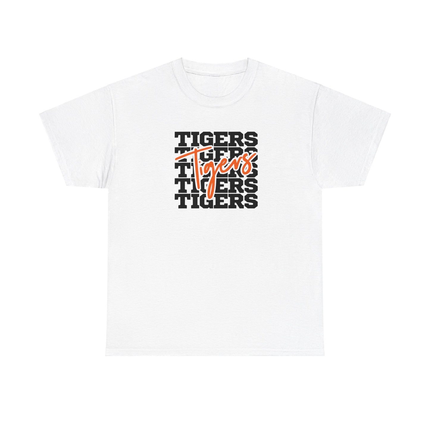 Tigers Stacked Adult Tshirt