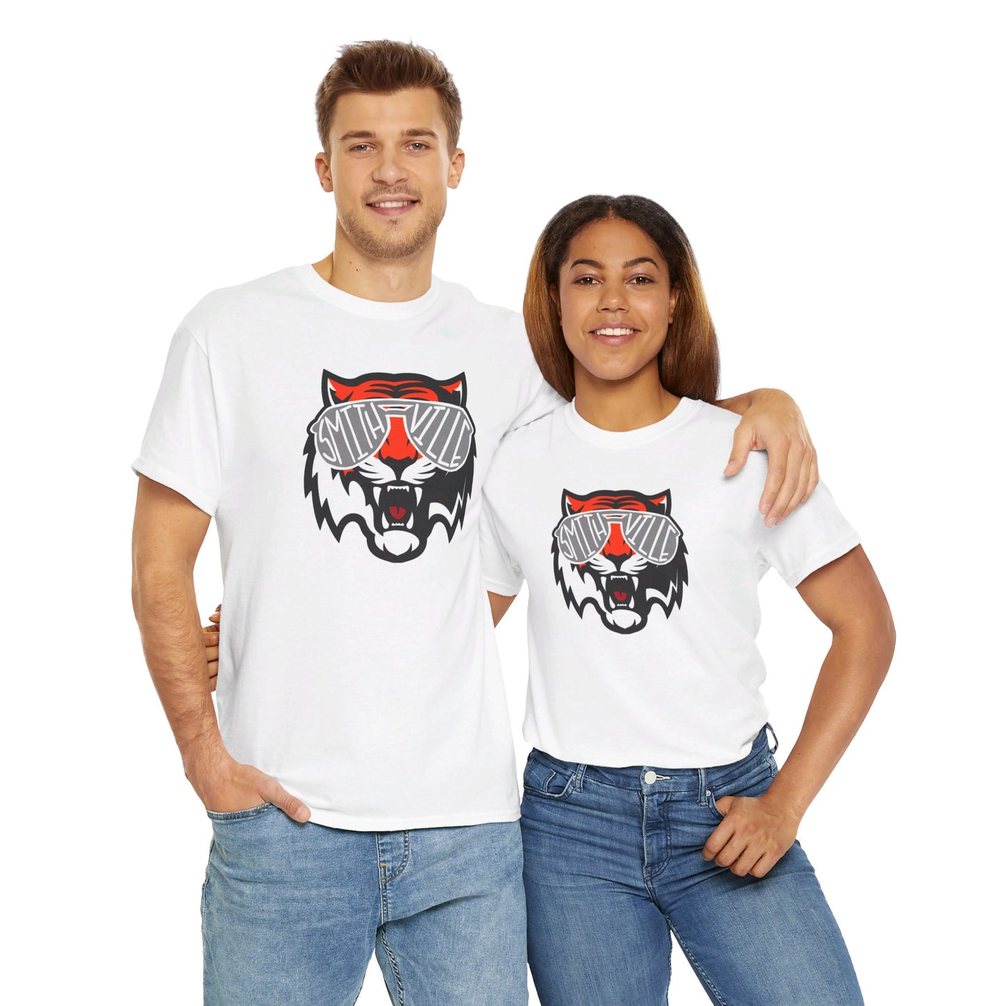 Tiger Glasses Adult Tshirt