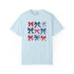 Patriotic Bow T-Shirt, Unisex Tee for Fourth of July, Birthday, Summer Gatherings, Casual Weekend Wear, Gift Idea
