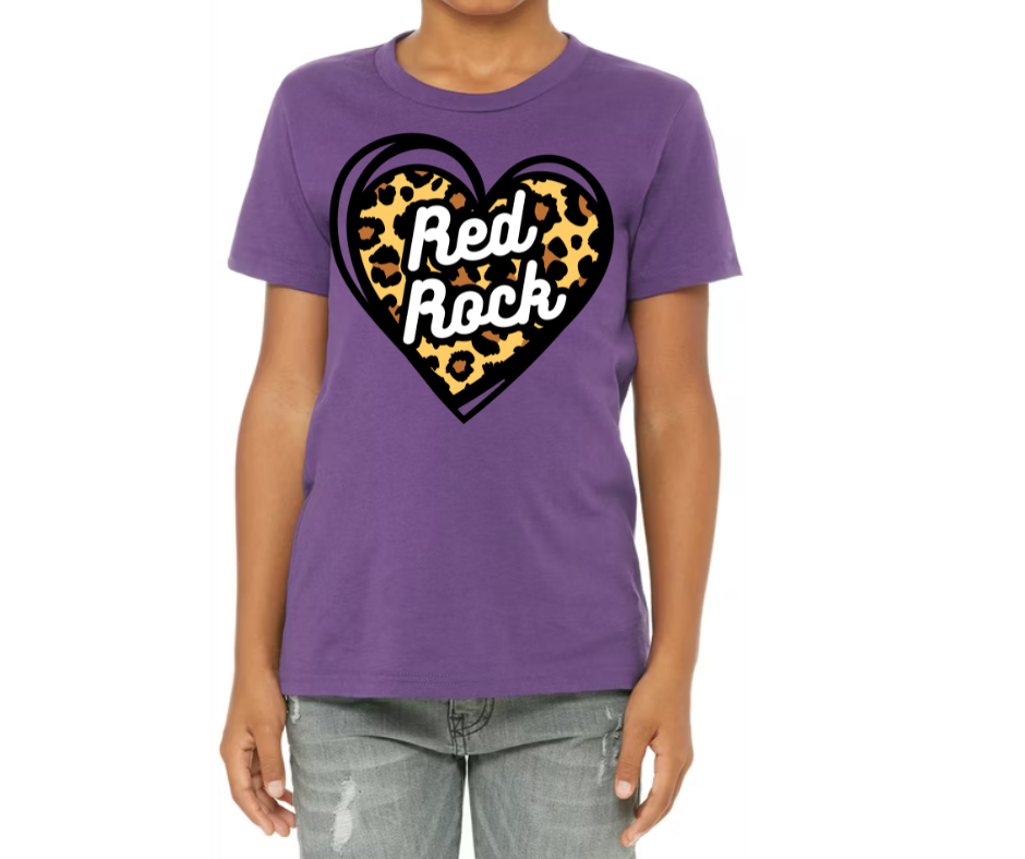 Red Rock Cheetah Heart Bella + Canvas