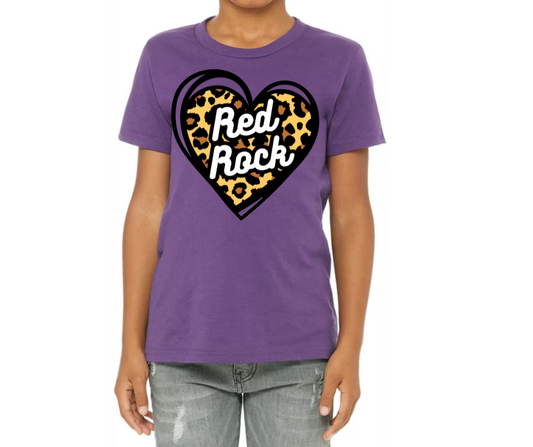 Red Rock Cheetah Heart Bella + Canvas