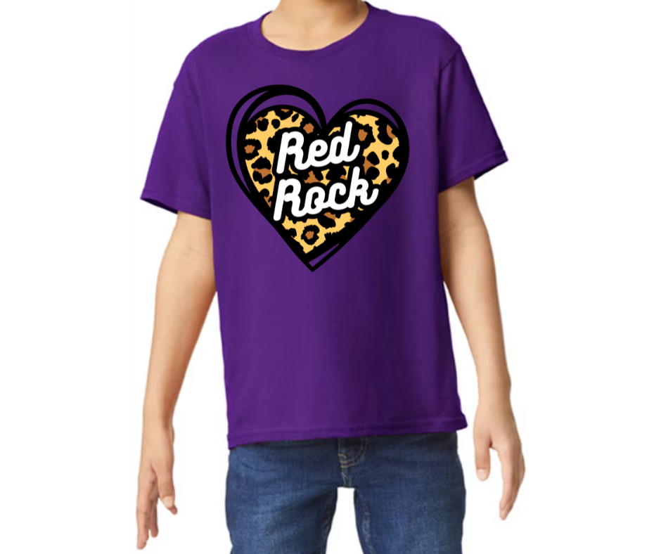 Red Rock Cheetah Heart Shirt