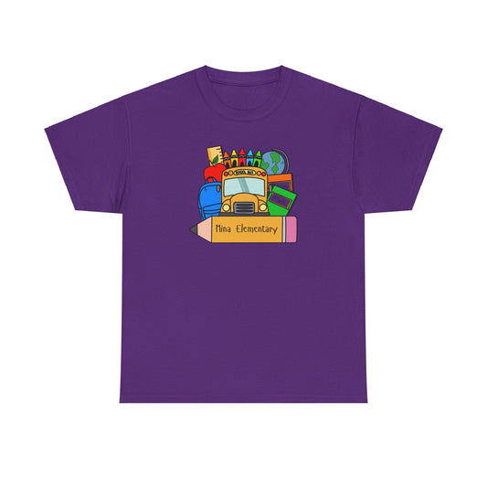 Mina Elementary Bus Adult Tshirt