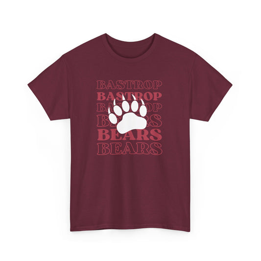 Bastrop Bear Paw Adult Tshirt