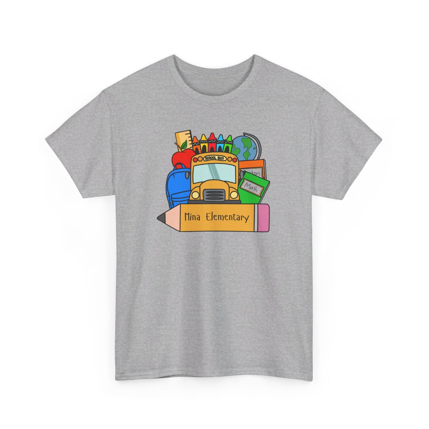 Mina Elementary Bus Adult Tshirt