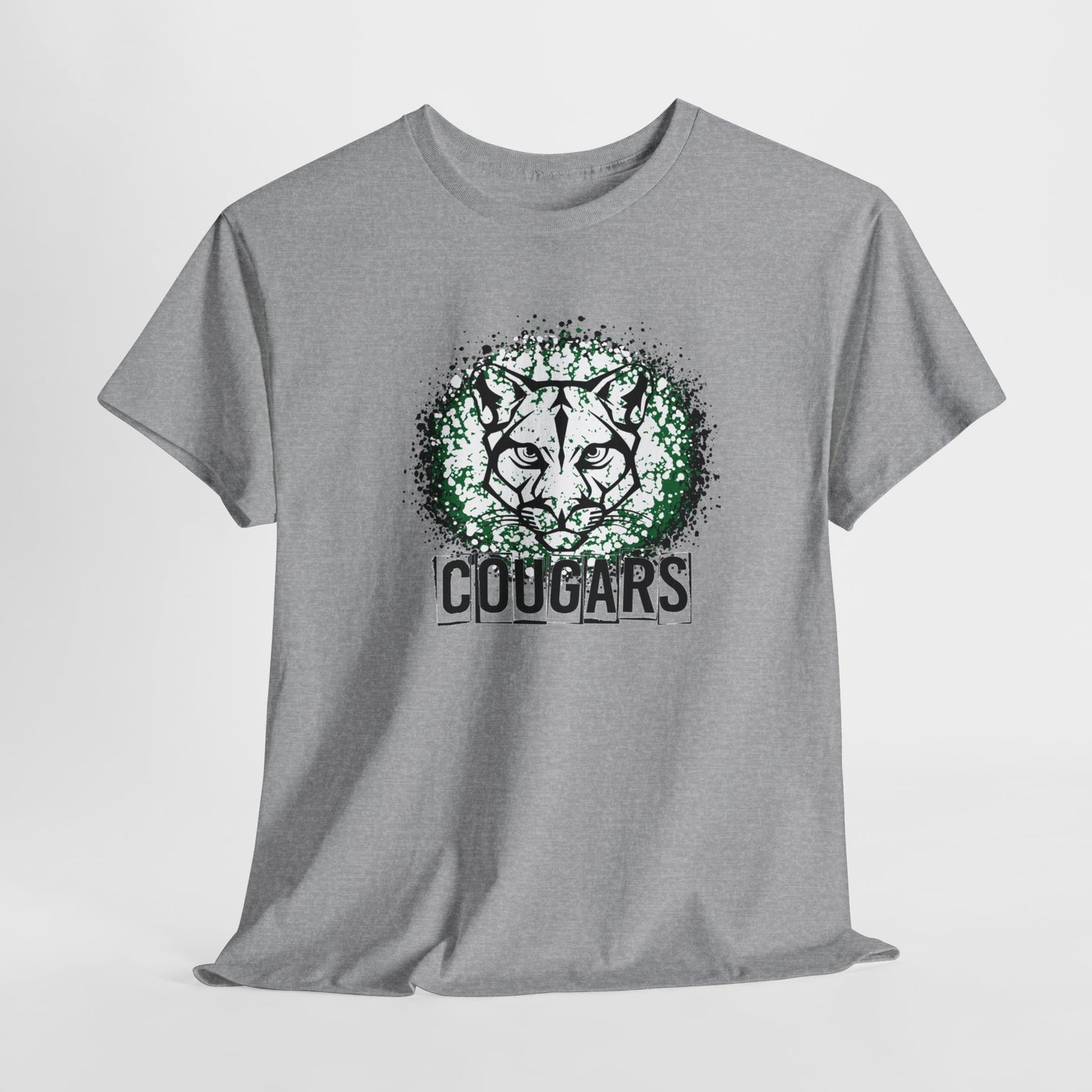 Cougars Splatter Adult Tshirt