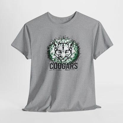 Cougars Splatter Adult Tshirt