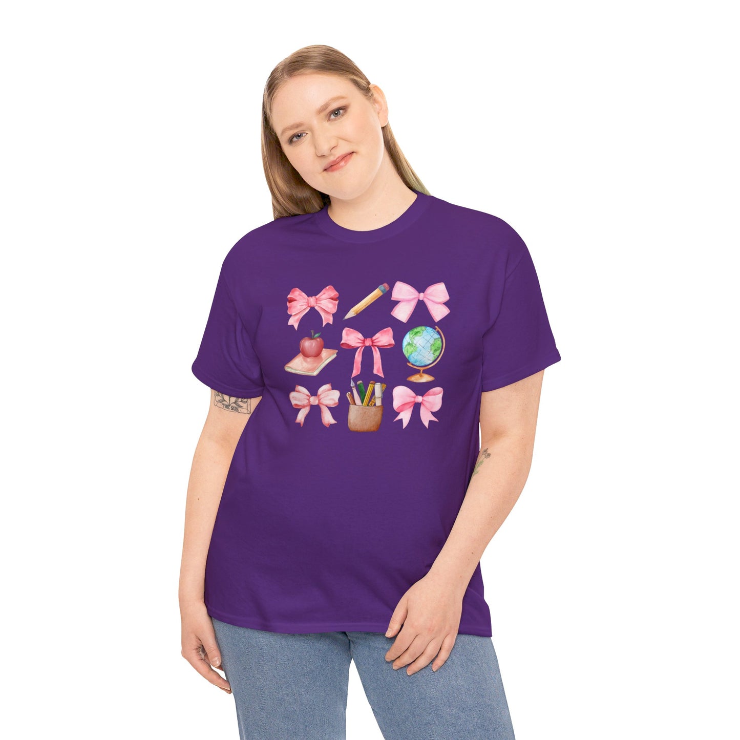 Teachers Supplies & Bows Adult Tshirt