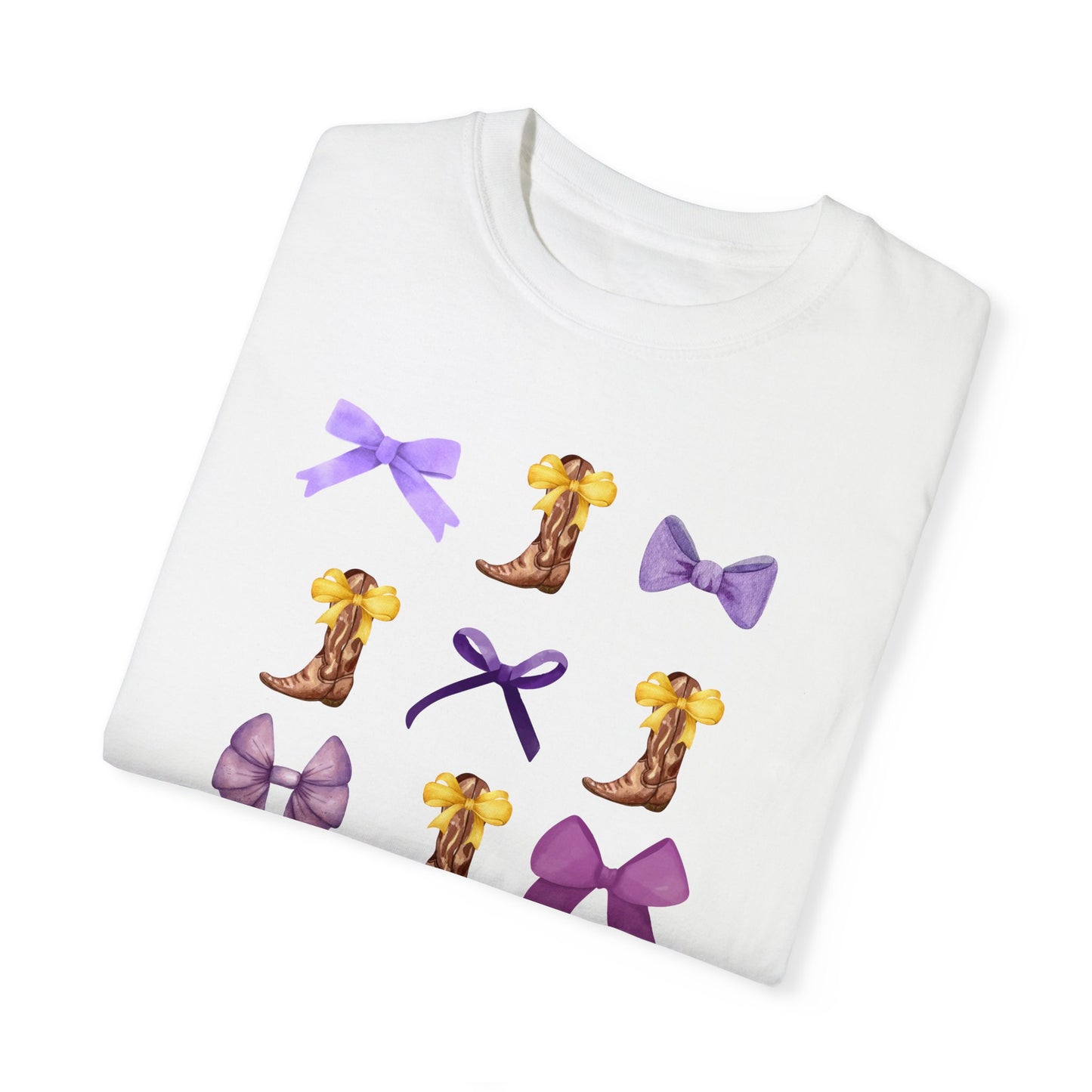 LSU Boots & Bows Comfort Colors Tshirt