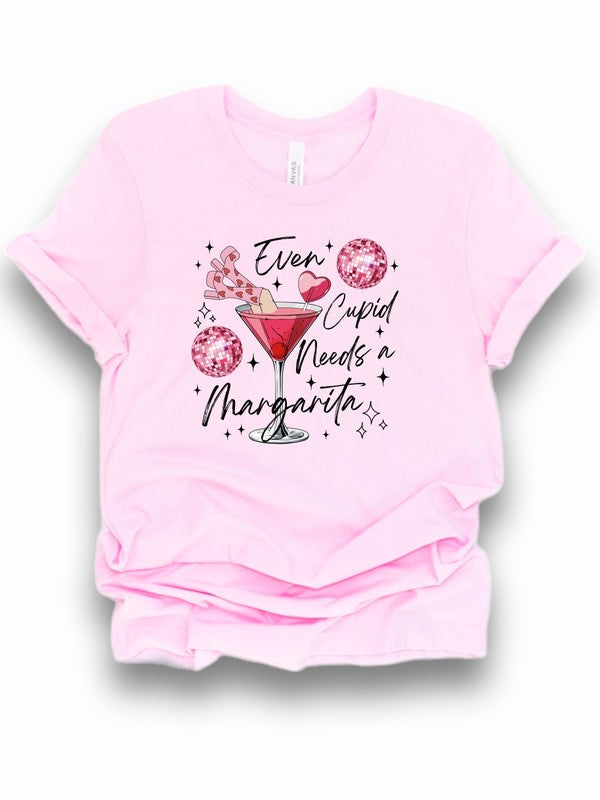 Even Cupid Needs a Margarita Graphic Tee