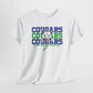 Cougars Stacked Adult Tshirt