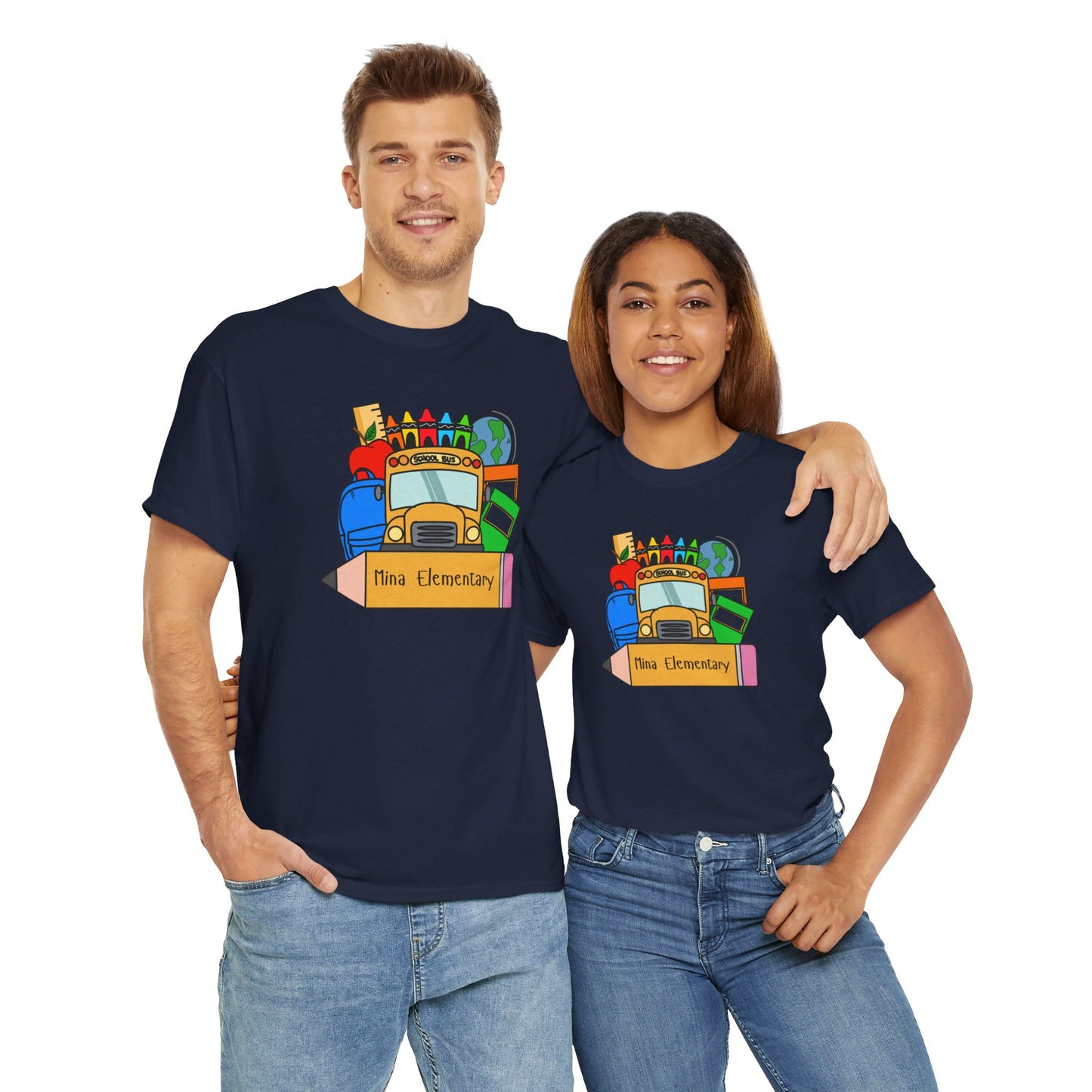 Mina Elementary Bus Adult Tshirt