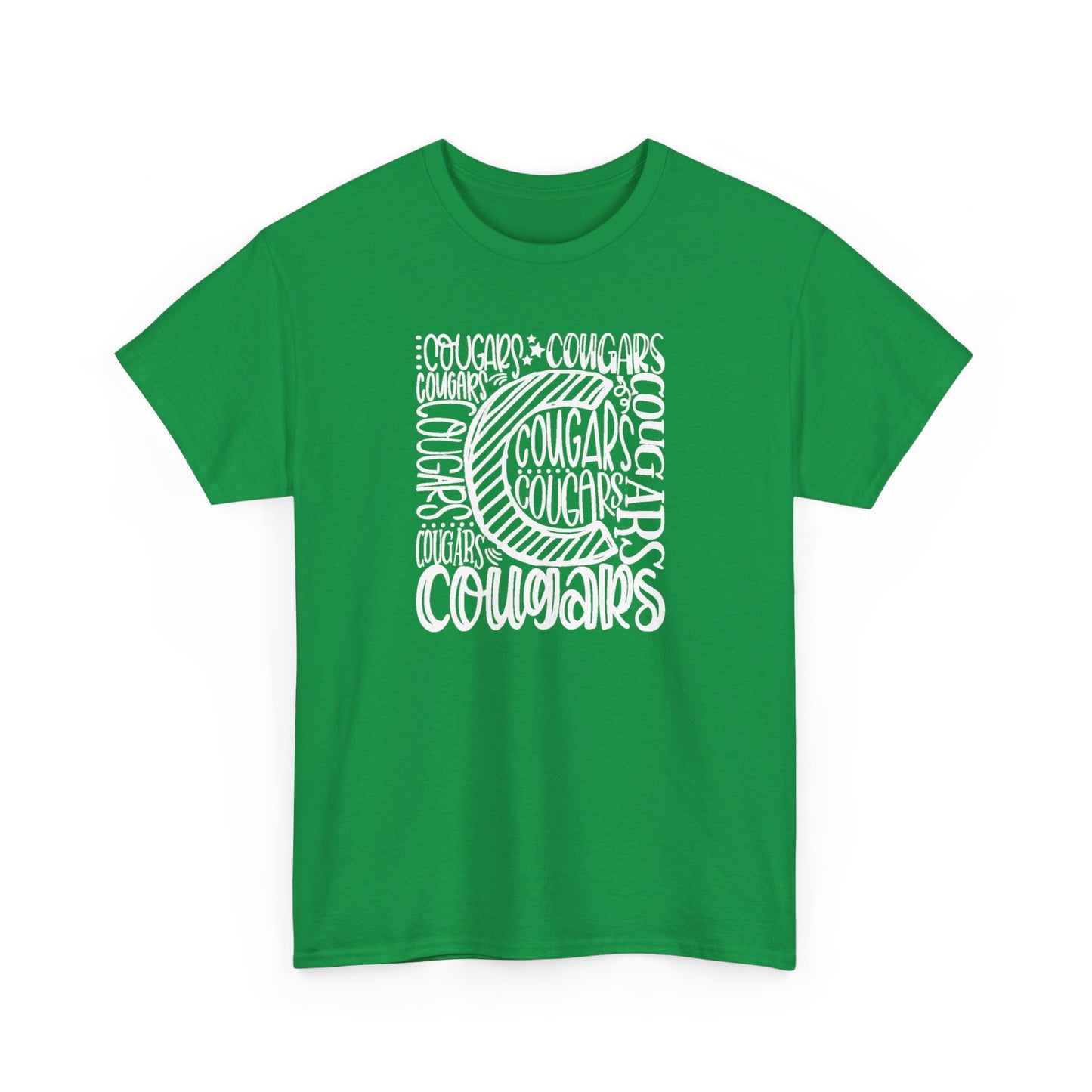 Cursive Cougars Adult Tshirt