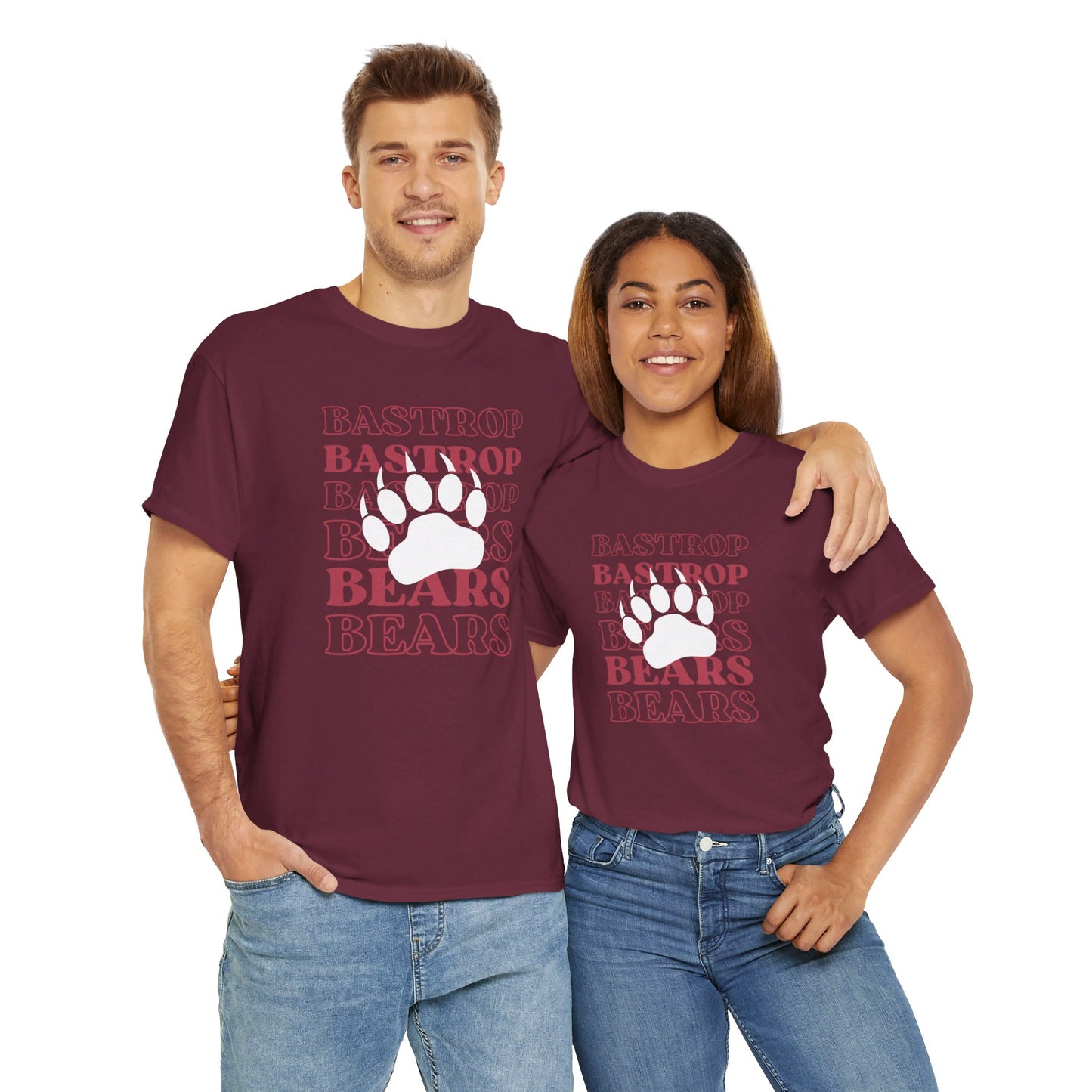 Bastrop Bear Paw Adult Tshirt