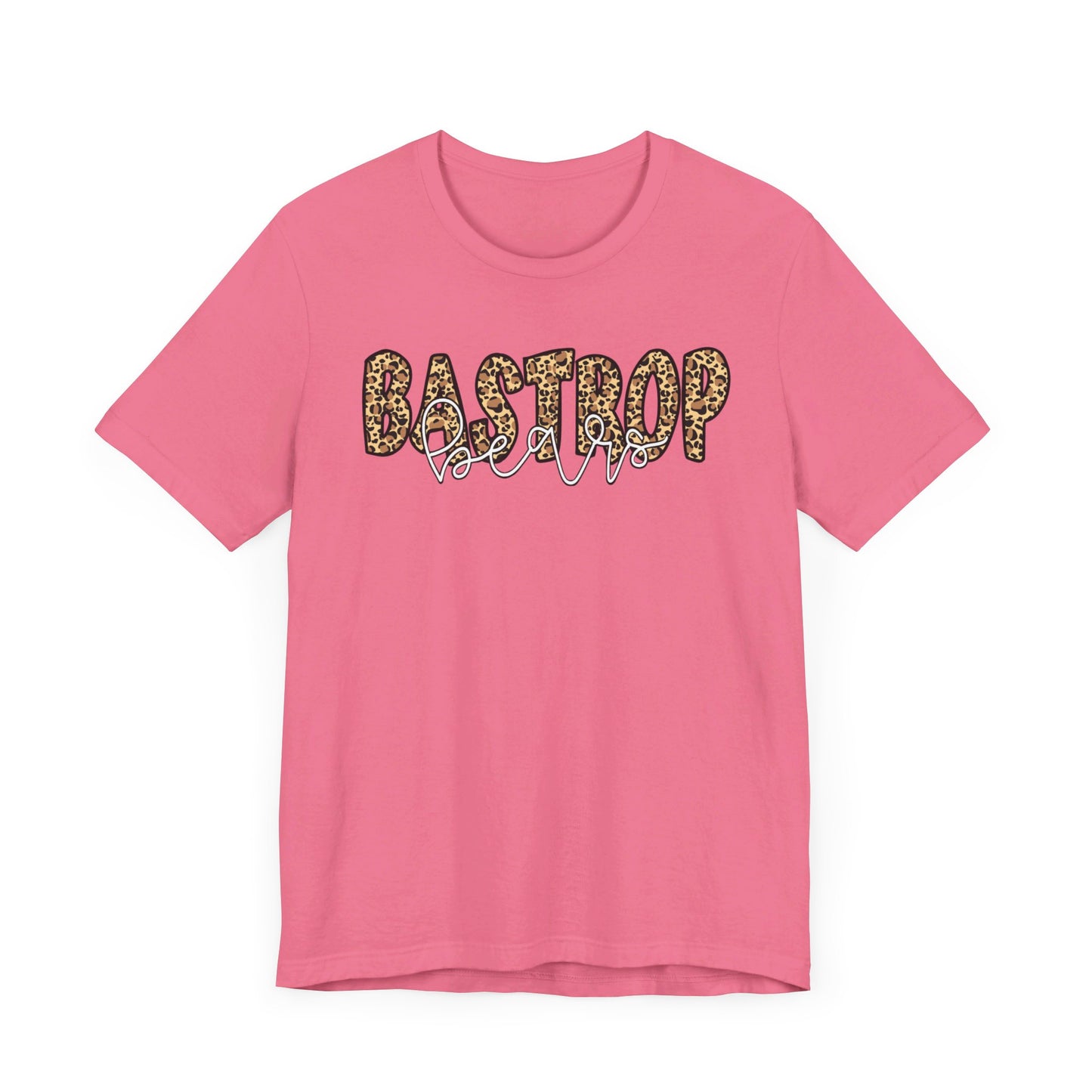 Bastrop Cheetah Font Adult Tshirt