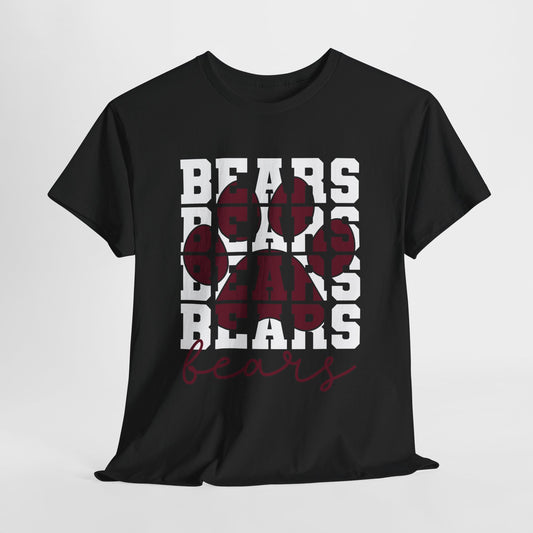 Bear Paw Print Adult Tshirt