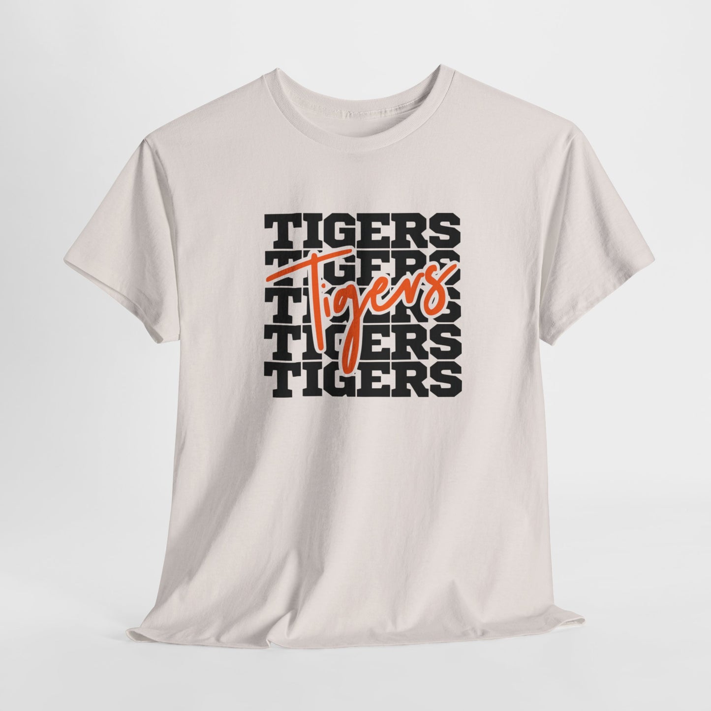 Tigers Stacked Adult Tshirt