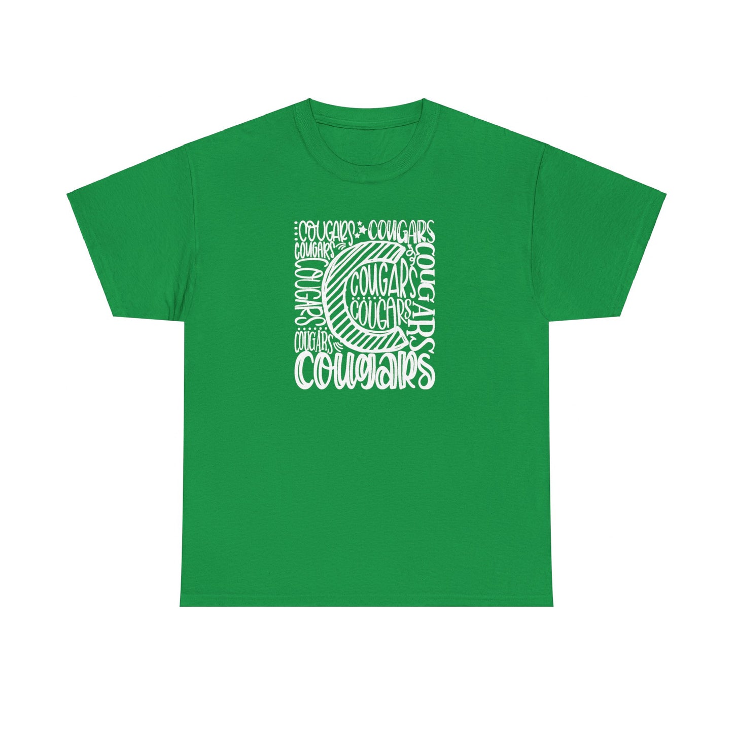 Cursive Cougars Adult Tshirt