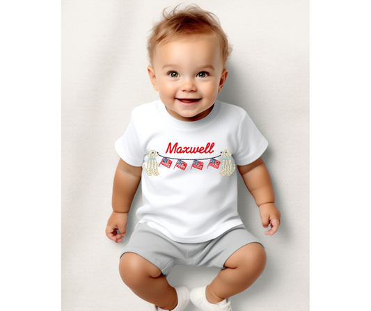 Patriotic Dogs Onesie