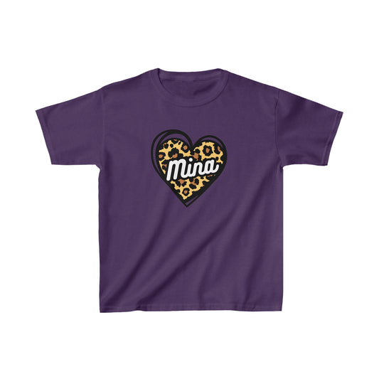 Mina Cheetah Heart Youth Tshirt