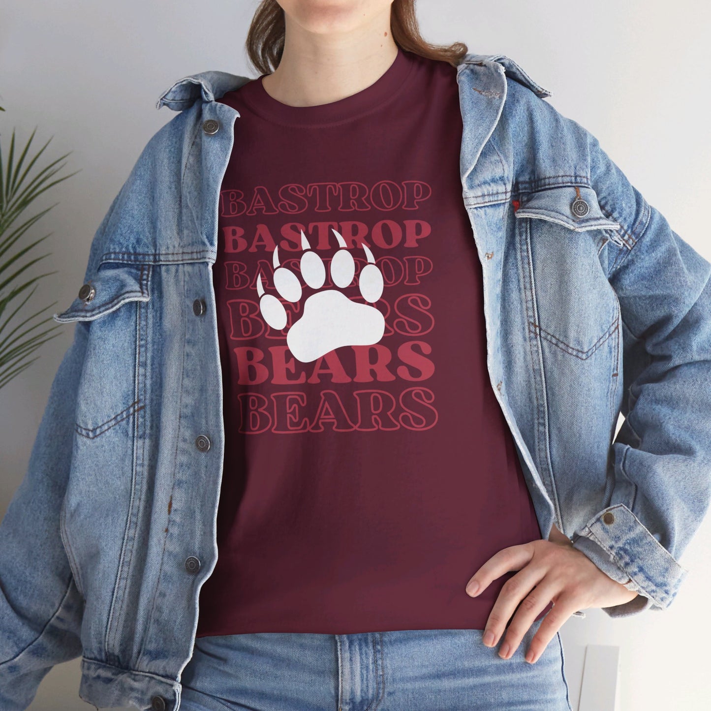 Bastrop Bear Paw Adult Tshirt