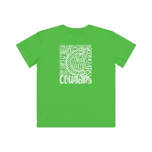 Cursive Cougars Youth Tshirt