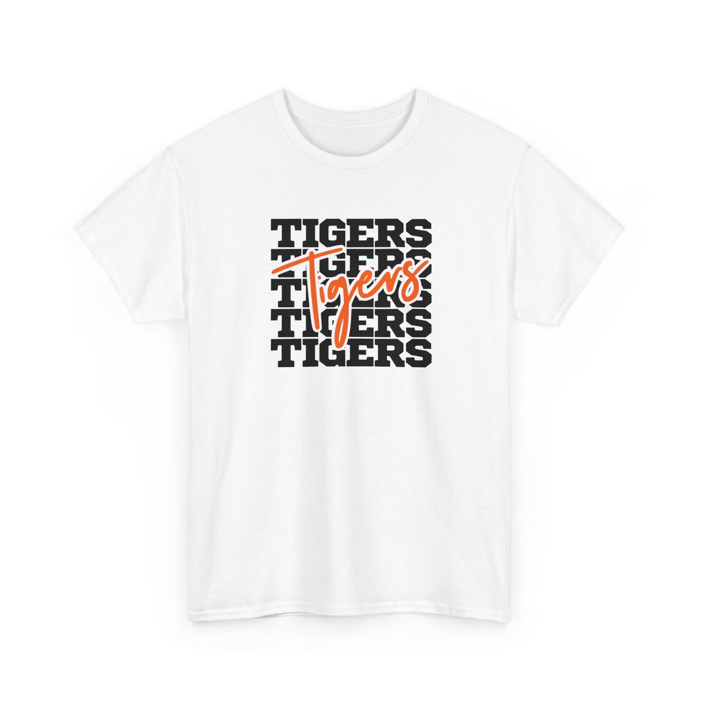 Tigers Stacked Adult Tshirt