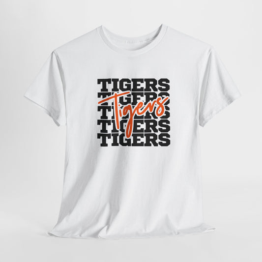 Tigers Stacked Adult Tshirt