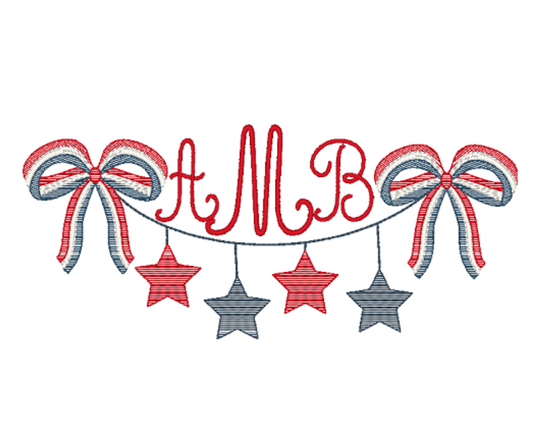 Patriotic Bunting Flag Onesie