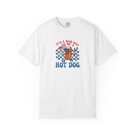 Fun Graphic Tee - "It's a Bad Day to Be a Hot Dog" - Unisex Garment-Dyed T-shirt, Summer Casual Wear, BBQ Outfit, Gift for Food [...]