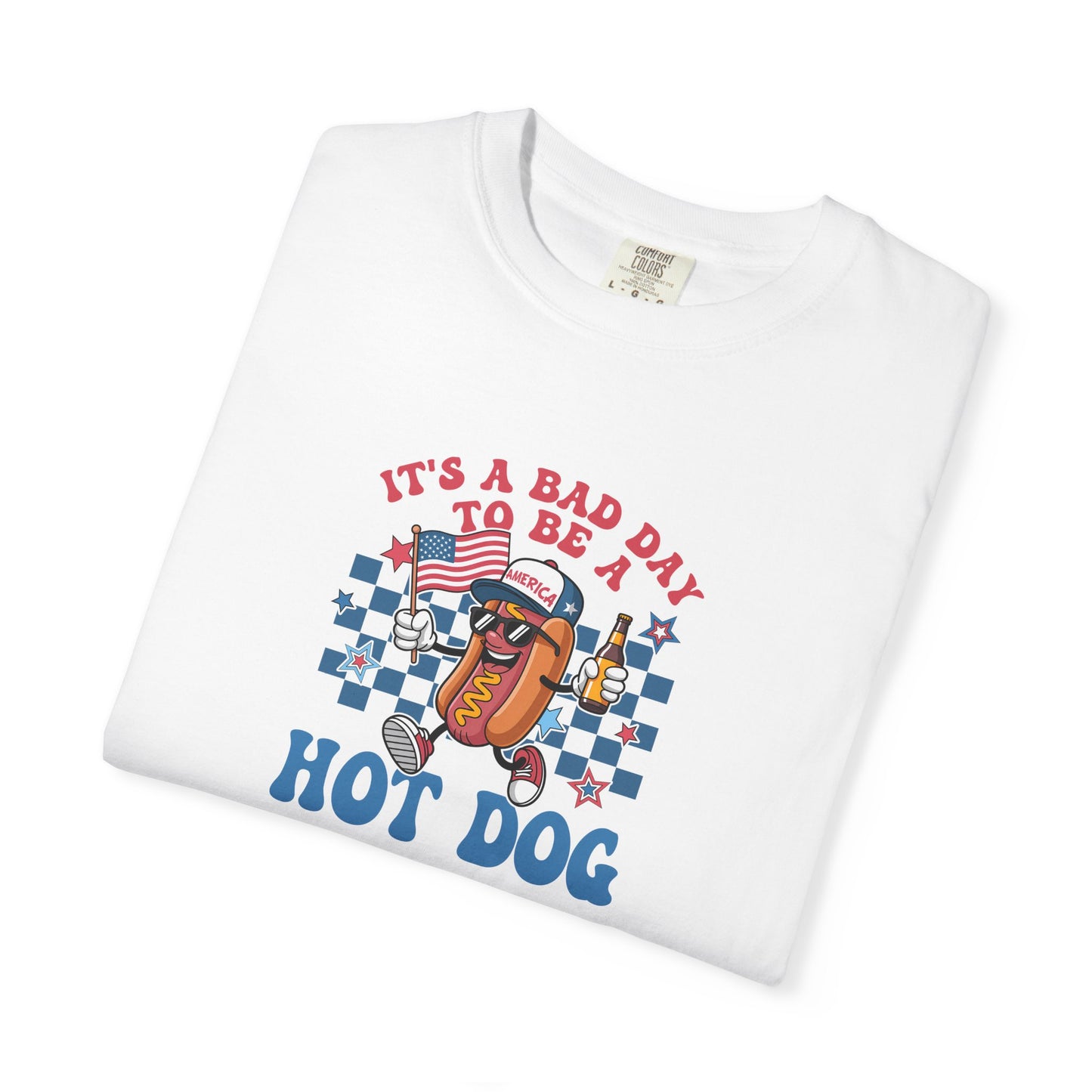Fun Graphic Tee - "It's a Bad Day to Be a Hot Dog" - Unisex Garment-Dyed T-shirt, Summer Casual Wear, BBQ Outfit, Gift for Food [...]