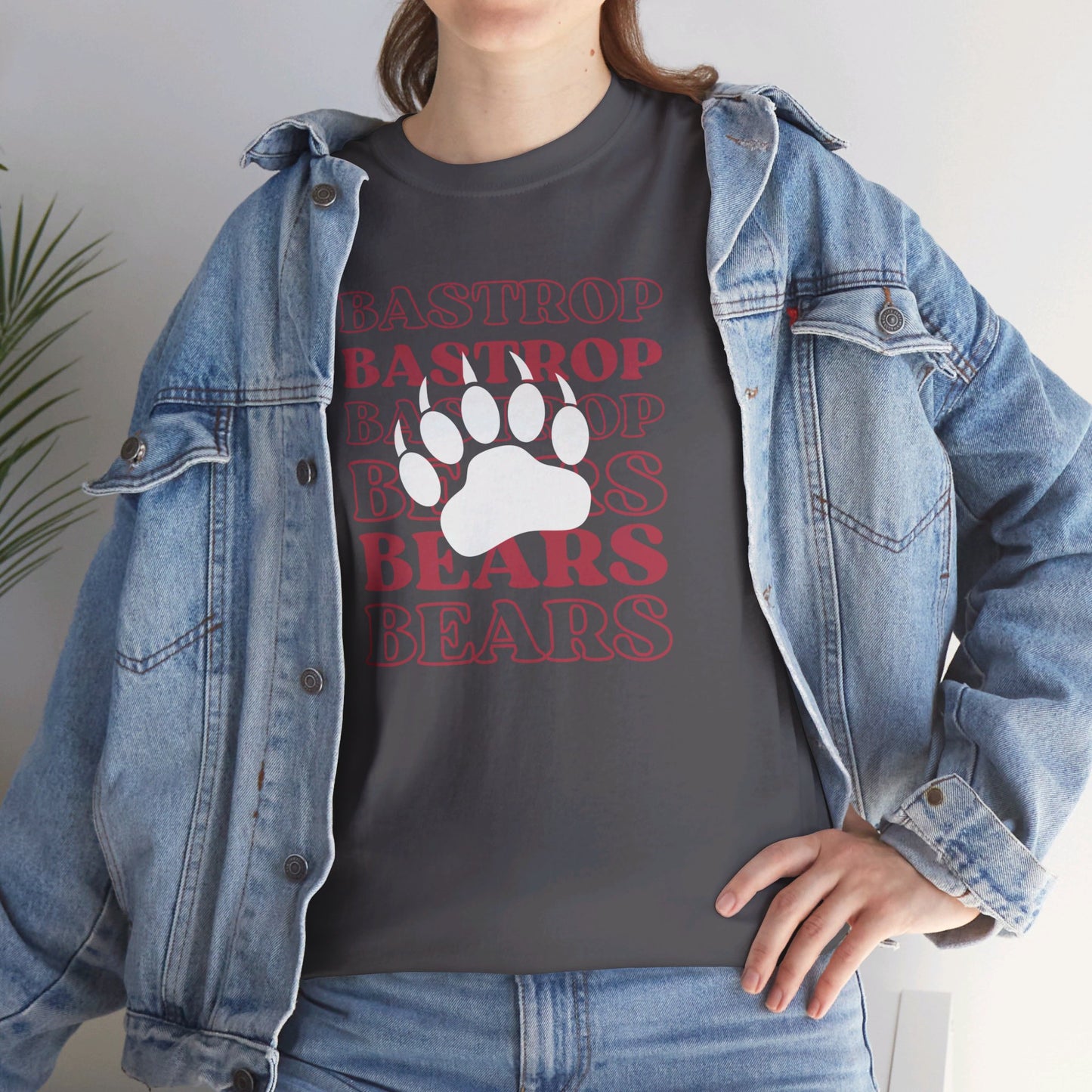 Bastrop Bear Paw Adult Tshirt