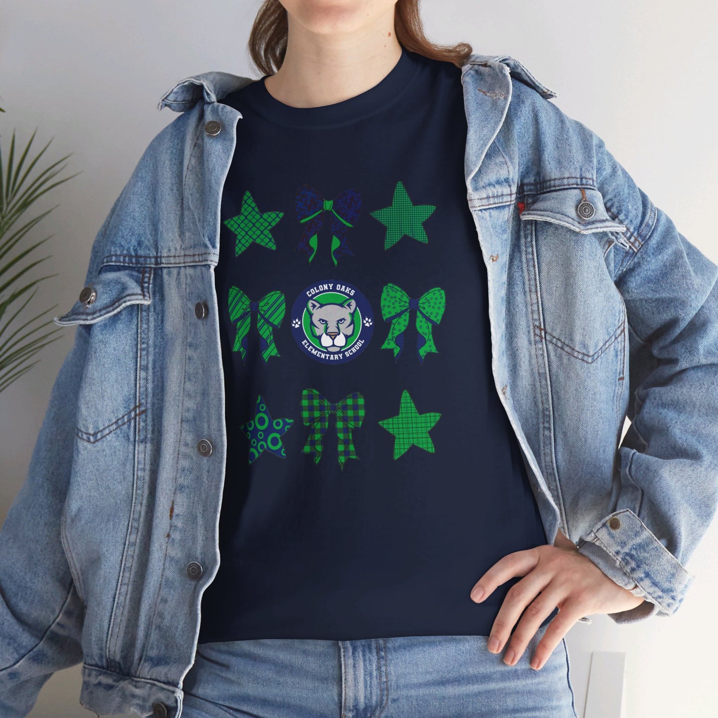 Colony Oaks Bows & Stars Adult Tshirt