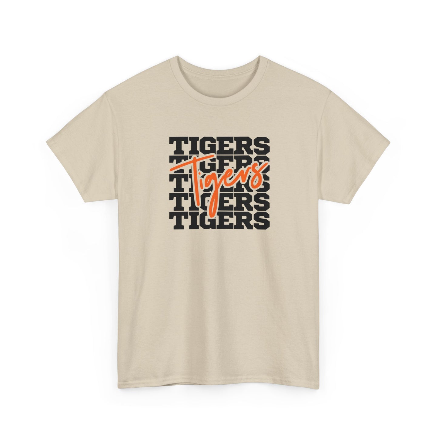 Tigers Stacked Adult Tshirt