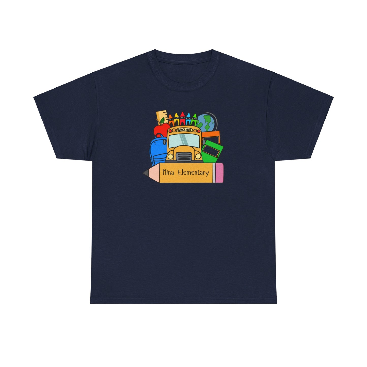 Mina Elementary Bus Adult Tshirt