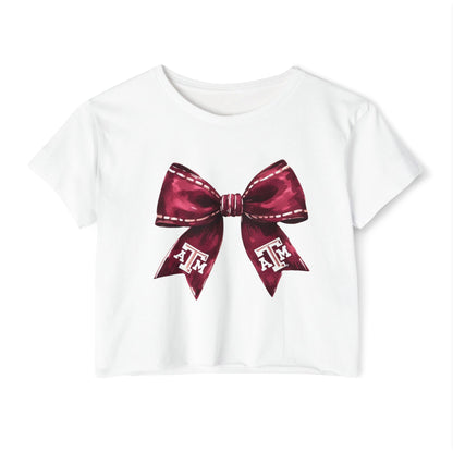 Aggie's Game Day Bow Crop Top