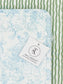 Roadie Large- Bunny Toile Blue Zip Pouch