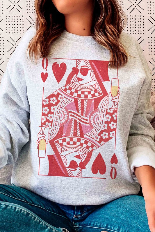 Queen of hearts sweatshirt sale