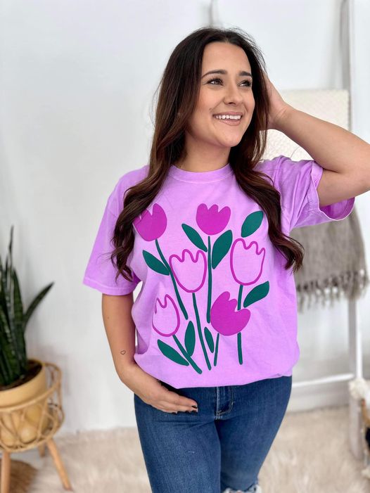 Floral Violet Tee