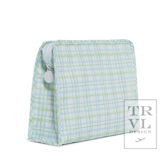 Roadie Large - Classic Plaid Green Zip Pouch