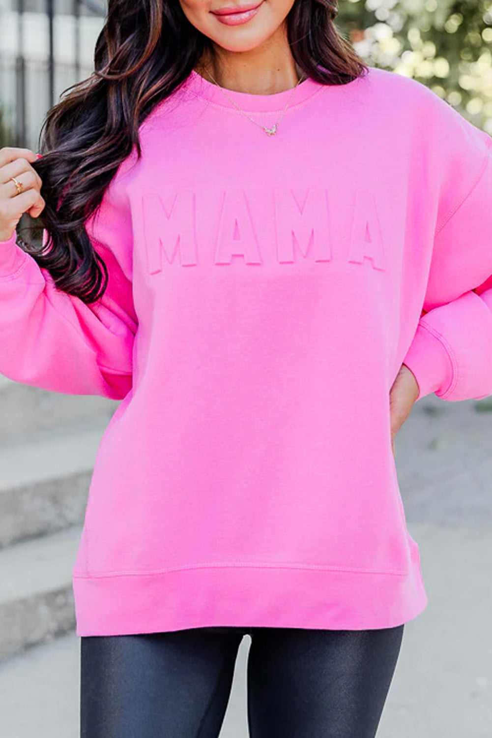 Mama Embossed Sweatshirt